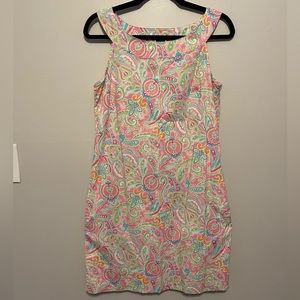 New York & Company Paisley Mini Dress - Pink, Green, Yellow